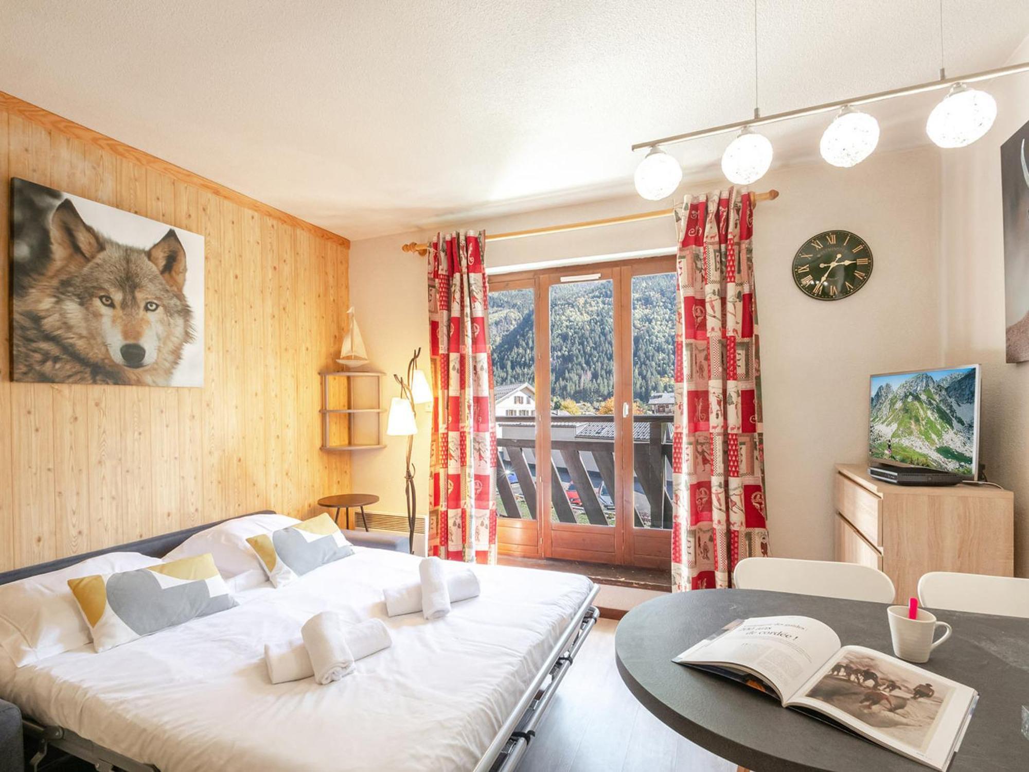 : Charmant, Balcon Vue Mont-blanc, Parking, Wifi, Animaux Acceptes - Fr-1-343-221 Apartamento *